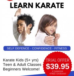 Beginners Trial Offer! 4 x Classes + Uniform $39.95 Clear Island Waters Karate Coaches &amp; Instructors